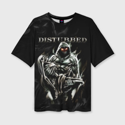 Женская футболка oversize 3D Disturbed