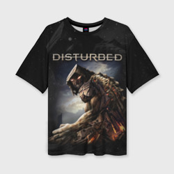 Женская футболка oversize 3D Disturbed