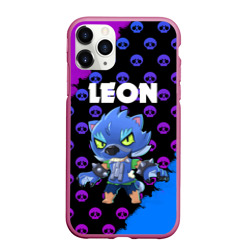 Чехол для iPhone 11 Pro Max матовый Brawl Stars Leon Оборотень