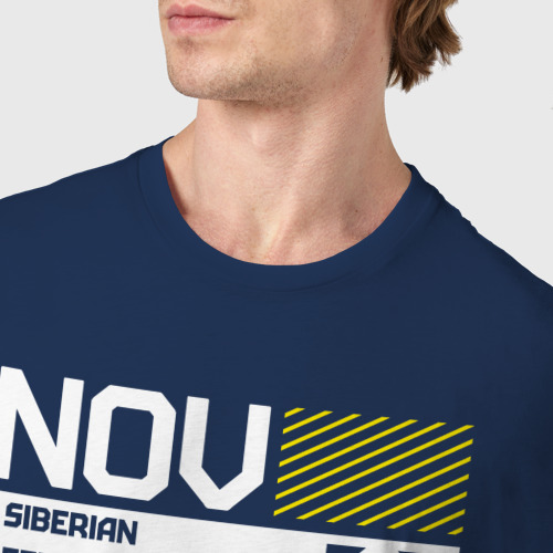 Мужская футболка хлопок Новосибирск Tech, цвет темно-синий - фото 6