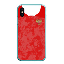 Чехол для iPhone XS Max матовый Russia home Euro 2020