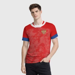 Мужская футболка 3D Russia home Euro 2020 - фото 2