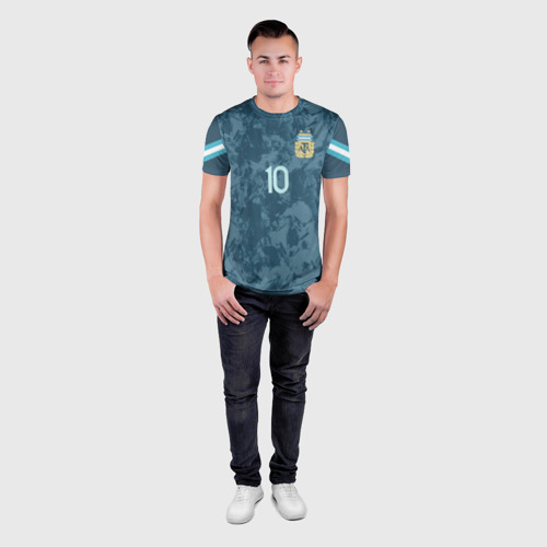 Мужская футболка 3D Slim Messi away Copa America 2020, цвет 3D печать - фото 4