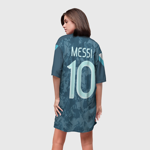 Платье-футболка 3D Messi away Copa America 2020, цвет 3D печать - фото 4