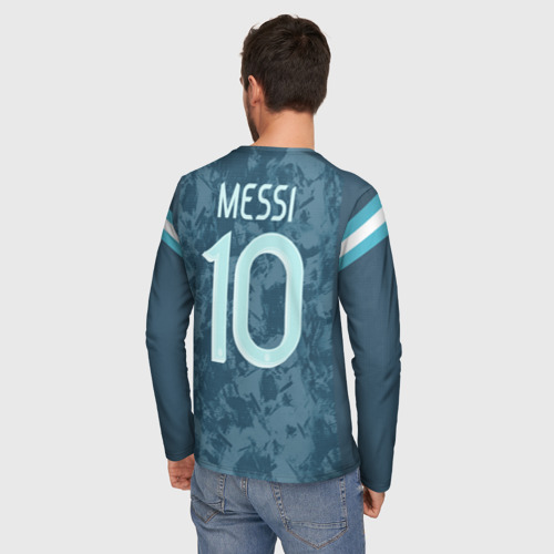 Мужской лонгслив 3D Messi away Copa America 2020, цвет 3D печать - фото 4