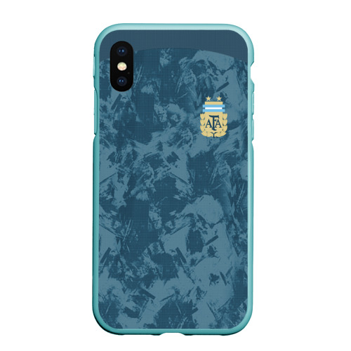 Чехол для iPhone XS Max матовый Away Copa America 2020, цвет мятный