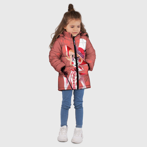 Зимняя куртка для девочек 3D Отель Хазбин, цвет светло-серый - фото 5