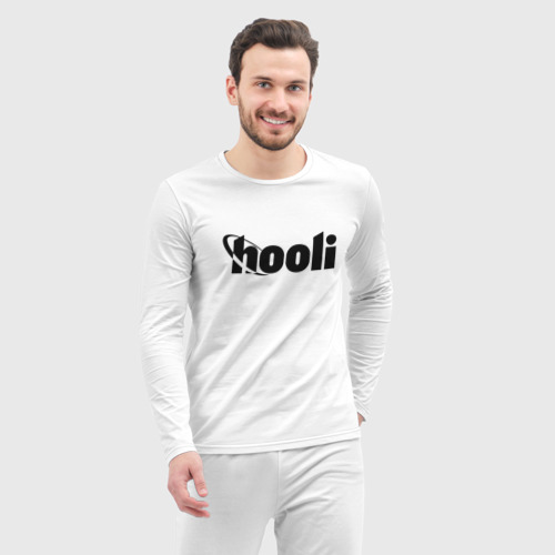 Мужская пижама с лонгсливом хлопок Силиконовая долина Hooli, цвет белый - фото 5
