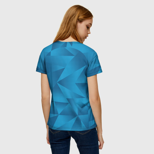 Женская футболка 3D с принтом FCZP home kit, вид сзади #2