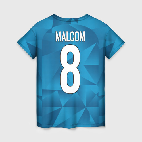 Женская футболка 3D с принтом Malcom home kit 19-20, вид сзади #1