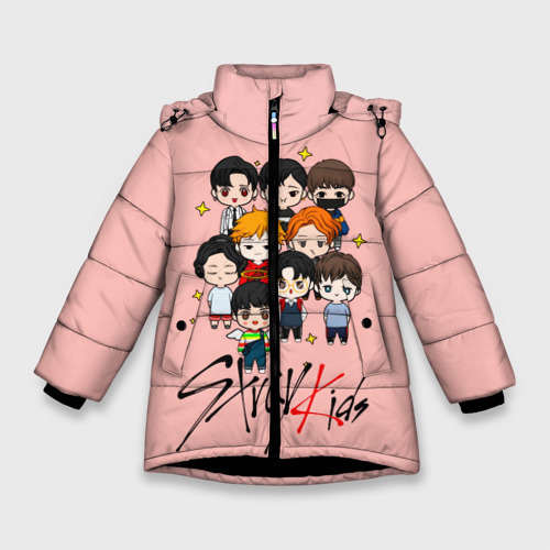 Зимняя куртка для девочек 3D Stray Kids, цвет черный