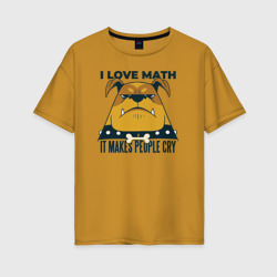 Женская футболка хлопок Oversize Люблю Математику