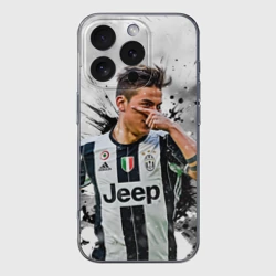 Чехол для iPhone 16 Pro Max силиконовый с защитой камеры Пауло Дибала