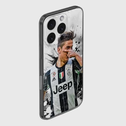 Чехол для iPhone 16 Pro силиконовый с защитой камеры Пауло Дибала - фото 2