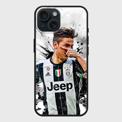 Чехол силиконовый для Apple iPhone 15 матовый Пауло Дибала