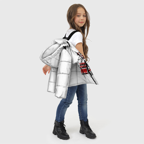 Зимняя куртка для девочек 3D Stray Kids, цвет светло-серый - фото 6