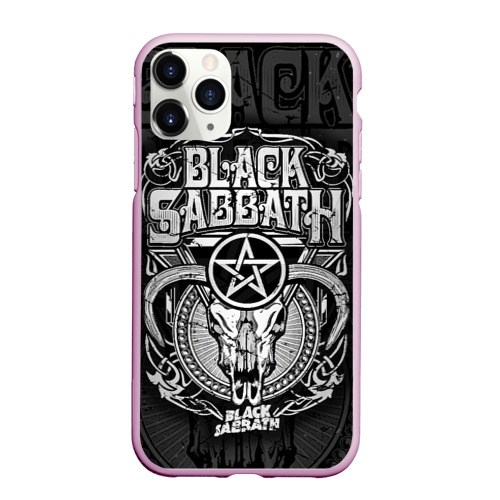 Чехол для iPhone 11 Pro Max матовый Black Sabbath, цвет розовый