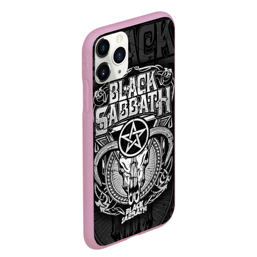 Чехол для iPhone 11 Pro Max матовый Black Sabbath, цвет розовый - фото 3