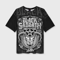 Женская футболка oversize 3D Black Sabbath