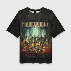 Женская футболка oversize 3D Powerwolf