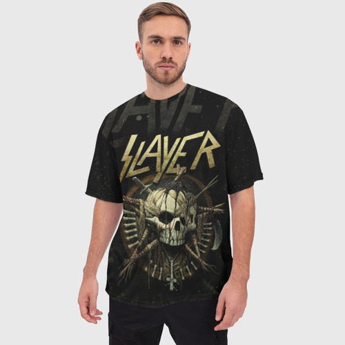 Мужская футболка oversize 3D Slayer, цвет 3D печать - фото 3