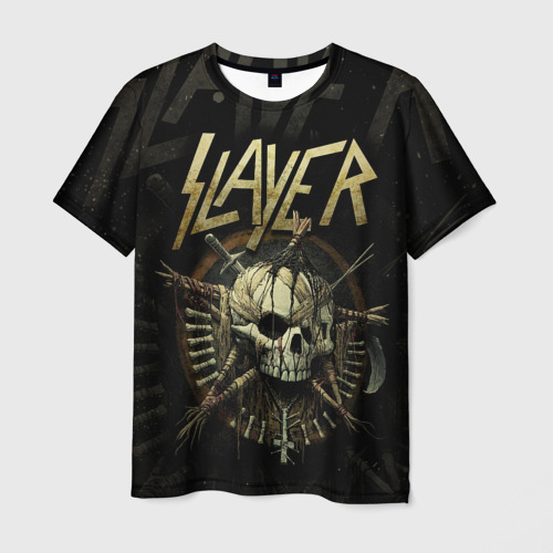 Мужская футболка с принтом Slayer, вид спереди №1