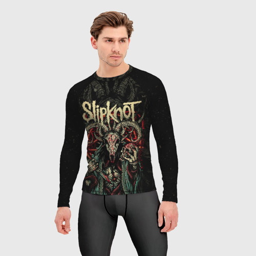 Мужской рашгард 3D Маска Slipknot, цвет 3D печать - фото 3