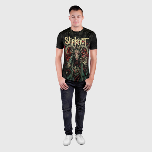 Мужская футболка 3D Slim Маска Slipknot, цвет 3D печать - фото 4