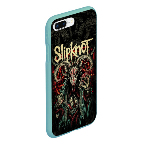 Чехол для iPhone 7Plus/8 Plus матовый Маска Slipknot, цвет мятный - фото 3