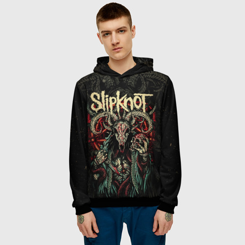 Мужская толстовка 3D Маска Slipknot, цвет черный - фото 3