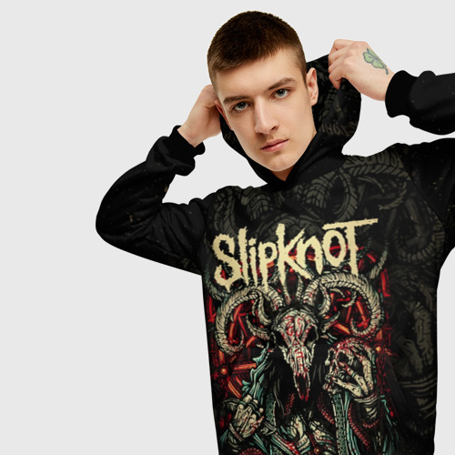 Мужская толстовка 3D Маска Slipknot, цвет черный - фото 5