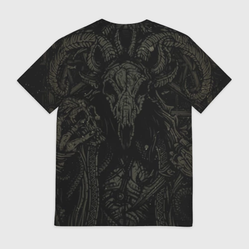 Мужская футболка 3D с принтом Маска Slipknot, вид сзади #1