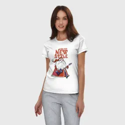 Женская пижама с белой футболкой хлопок New Year - new style! - фото 2