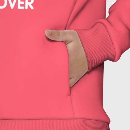 Детское худи Oversize хлопок Game over, цвет коралловый - фото 8