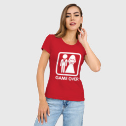 Женская футболка хлопок Slim Game over - фото 2