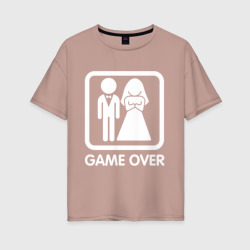 Женская футболка хлопок Oversize Game over