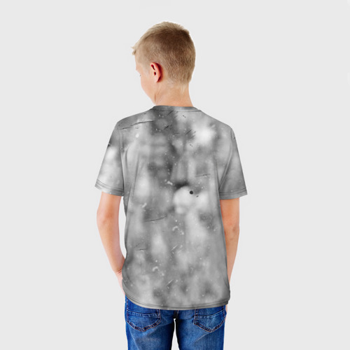 Детская футболка 3D с принтом Криштиану Роналду, вид сзади #2