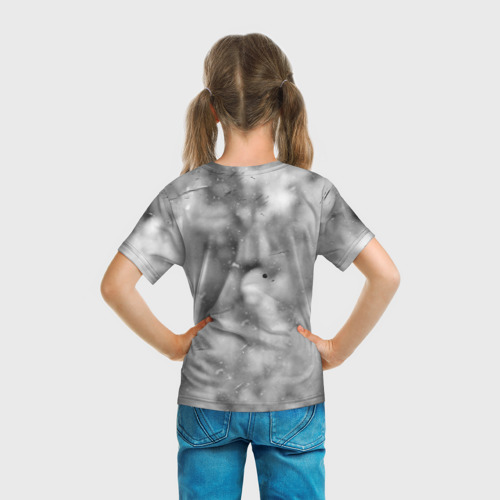 Детская футболка 3D с принтом Криштиану Роналду, вид сзади #2