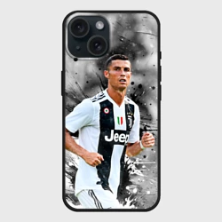 Чехол силиконовый для Apple iPhone 15 матовый Криштиану Роналду