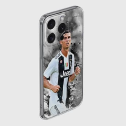 Чехол для iPhone 15 Pro силиконовый с защитой камеры Криштиану Роналду - фото 2