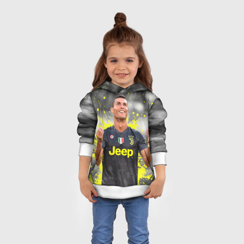Детская толстовка 3D Криштиану Роналду Juventus, цвет белый - фото 4