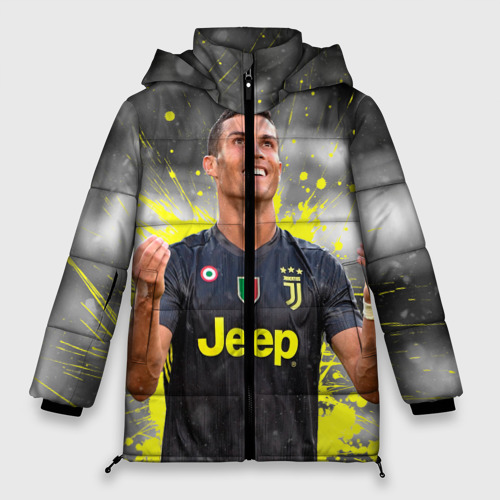 Женская зимняя куртка Oversize Криштиану Роналду Juventus, цвет красный