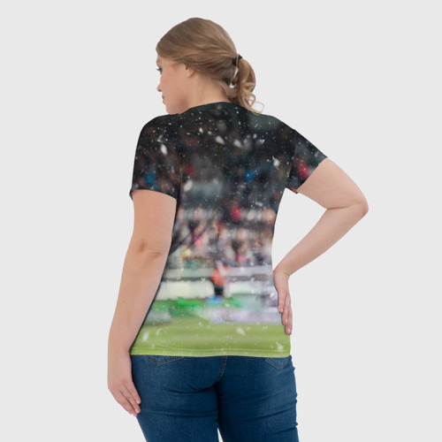Женская футболка 3D с принтом Неймар, вид сзади #2