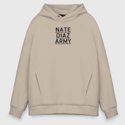 Мужское худи Oversize хлопок Nate Diaz army