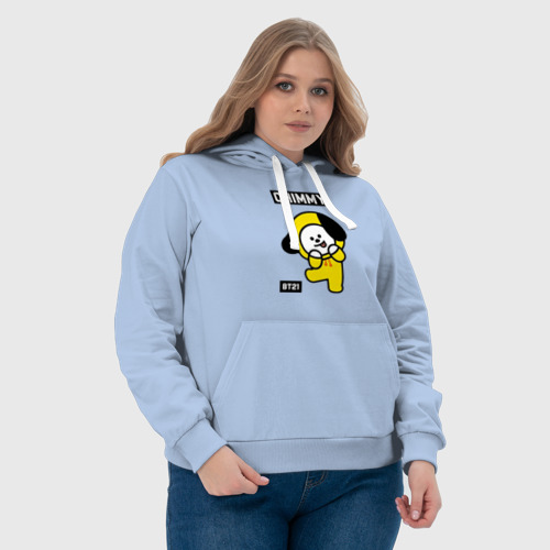 Женская толстовка хлопок Chimmy BT21, цвет мягкое небо - фото 6