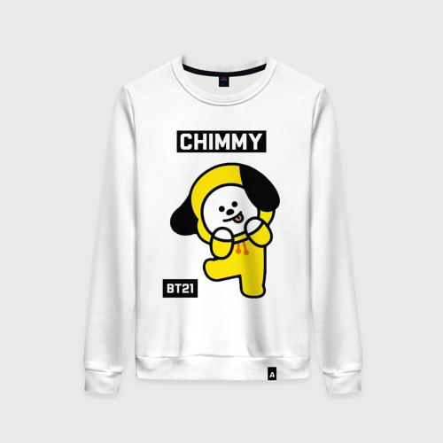 Женский свитшот хлопок Chimmy BT21, цвет белый