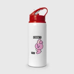 Бутылка для воды с трубочкой Cooky BT21