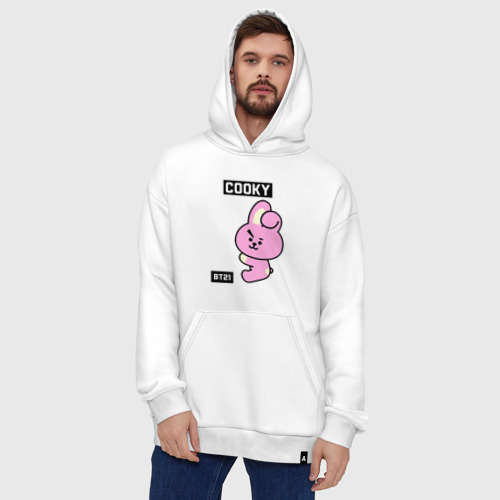 Худи SuperOversize хлопок Cooky BT21, цвет белый - фото 5