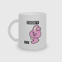 Кружка матовая стеклянная Cooky BT21