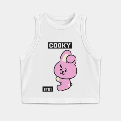 Женская укороченная майка-топ хлопок Cooky BT21